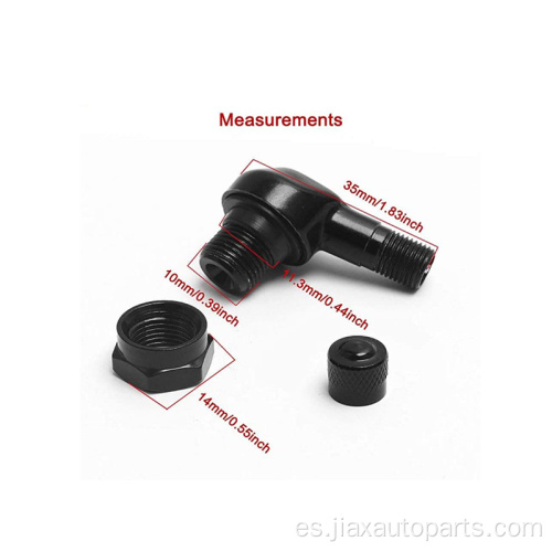 Tapas de válvula de 90 grados 11,3 mm 8,3 mm para motocicleta